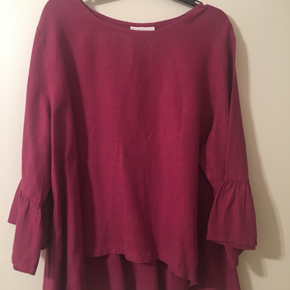 Bryn Walker Fran Swing Ruffle Blouse 1X.